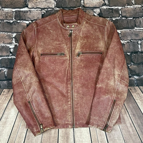 Vintage M. Julian Wilsons Leather Red Motorcycle Jacket Mens Size Medium RARE
