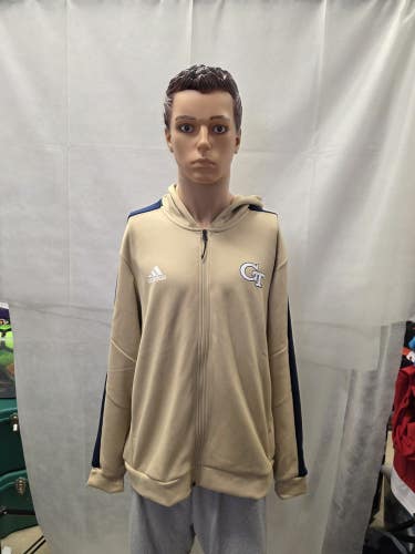 NWT Georgia Tech Yellow Jackets Adidas Full Zip Hooded Jacket XL NCAA