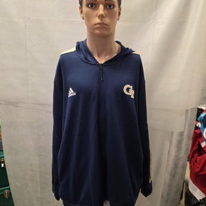 NWT Georgia Tech Yellow Jackets Adidas Full Zip Hooded Jacket 3XL NCAA