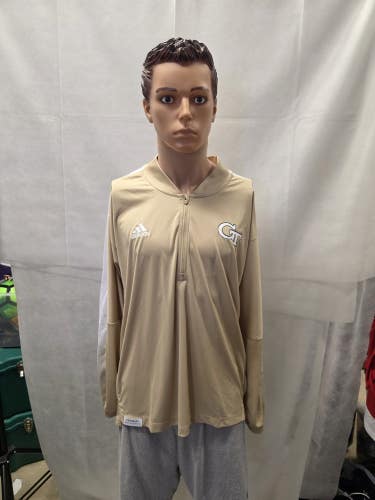 NWT Georgia Tech Yellow Jackets Adidas Prime Blue 1/4 Zip Jacket XL NCAA