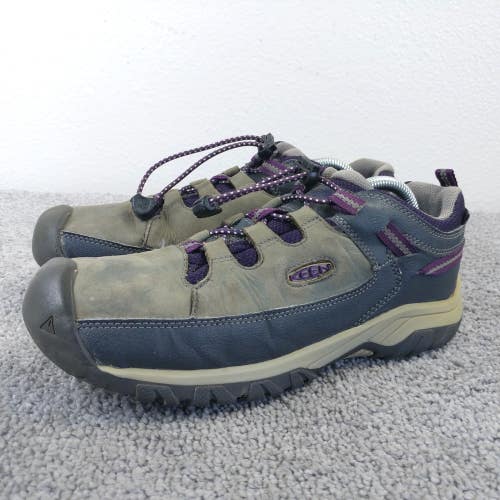Keen Targhee Girls Size 5Y Hiking Shoes Waterproof Leather Lace Up Low Top