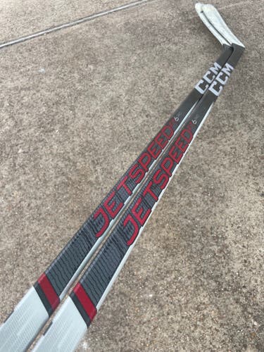2 Used CCM JETSPEED FT6 PRO Pro Stock Hockey Stick Grip P90 85 Flex Left 2726