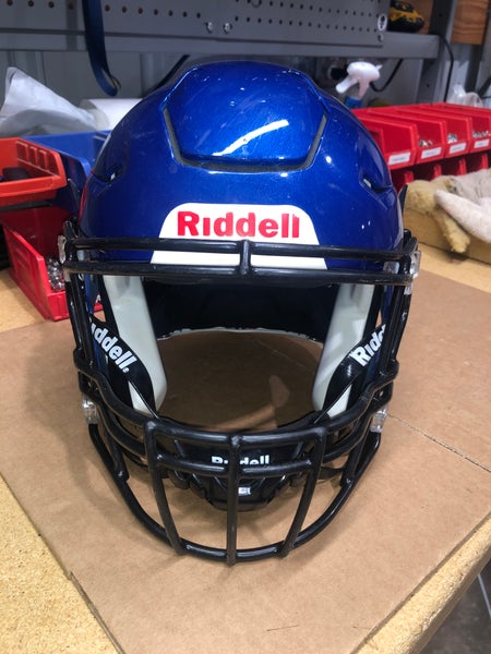 USED RIDDELL FLEX ADULT HELMET - MEDIUM - METALLIC ROYAL BLUE