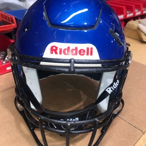 USED RIDDELL FLEX ADULT HELMET - LARGE - METALLIC ROYAL BLUE