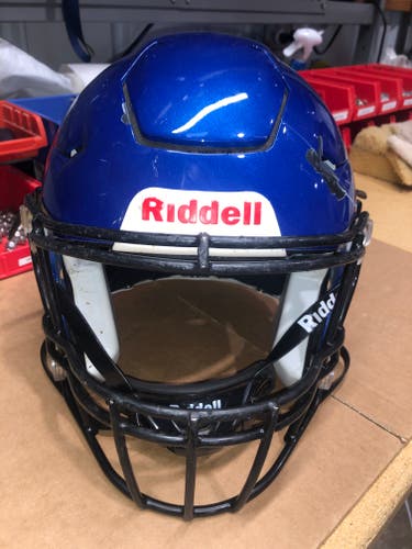 USED RIDDELL FLEX ADULT HELMET - LARGE - METALLIC ROYAL BLUE