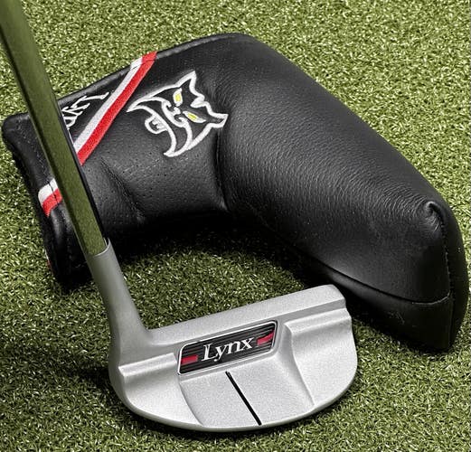 Lynx P-02 Mid-Mallet Del Mar Style Putter Right Hand 33" Inch w/ Headcover MINT!