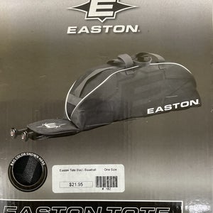 Easton Black Baseball Equipment Tote Dual Bat Compartment Durable 600D Polyester