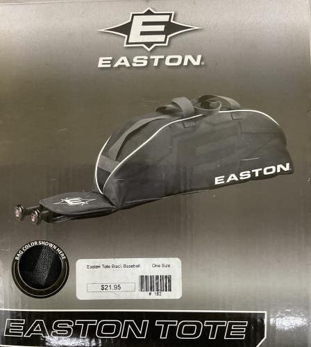 Easton Black Baseball Equipment Tote Dual Bat Compartment Durable 600D Polyester