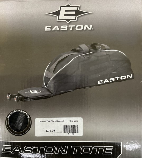 Easton Black Baseball Equipment Tote Dual Bat Compartment Durable 600D Polyester