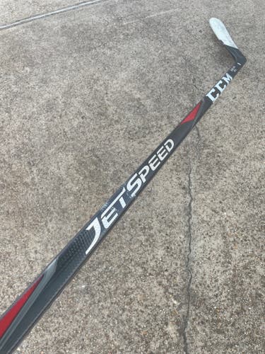 Used and Autographed CCM JETSPEED Pro Stock Hockey Stick Grip P90M 90 Flex Left 2737