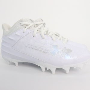 UNDER ARMOUR BLUR SELECT MC GS Football Cleats Youth Size 4 WHITE 3027976-100