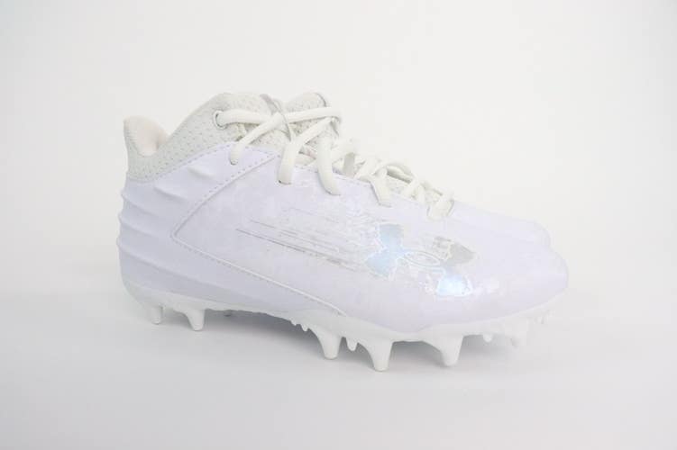 UNDER ARMOUR BLUR SELECT MC GS Football Cleats Youth Size 4 WHITE 3027976-100