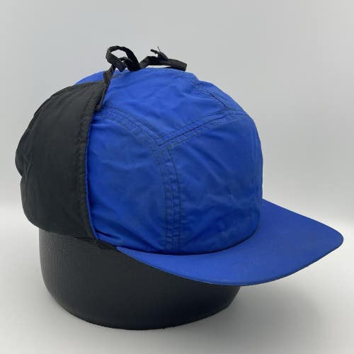 Vintage Columbia Quilted Insulated Ear Flap Cap USA Made Trapper Hat Winter Sz L