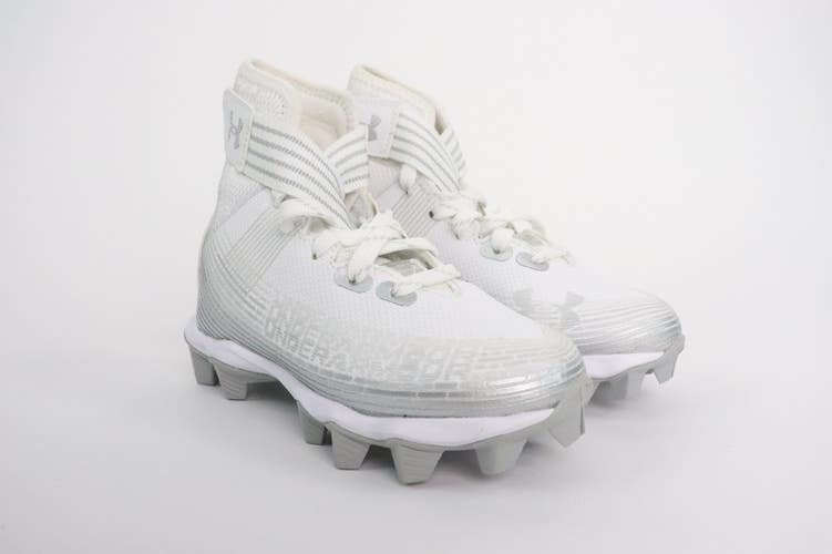 Under Armour Youth Football Cleats Size 10k White Highlight Franchise JR
