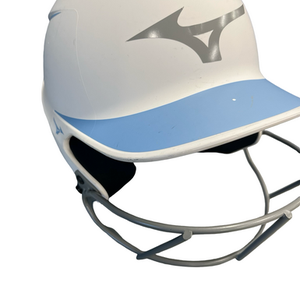 Used Mizuno BATTING HELMET Batting Helmet w/Mask White MD 11682-S000123640
