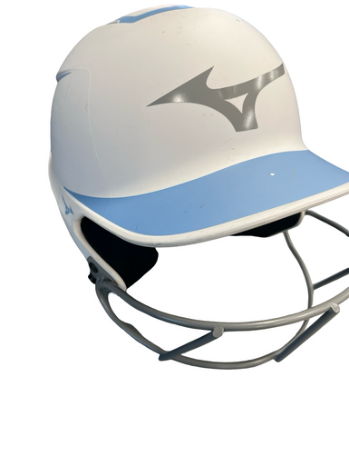 Used Mizuno BATTING HELMET Batting Helmet w/Mask White MD 11682-S000123640