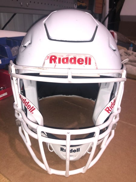 USED RIDDELL FLEX ADULT HELMET - MEDIUM - METALLIC WHIITE