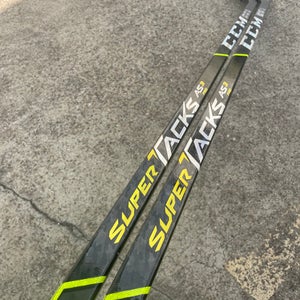Used 2 PACK CCM Super Tacks AS3 Pro Stock Hockey Stick Grip 85 Flex P90M Left 2771