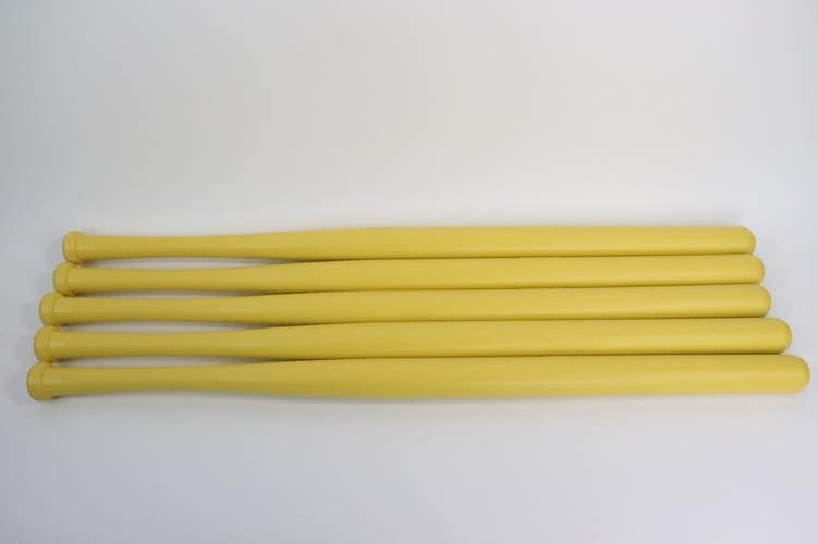 5 Official Yellow WIFFLE Ball Baseball Bats Size 32"
