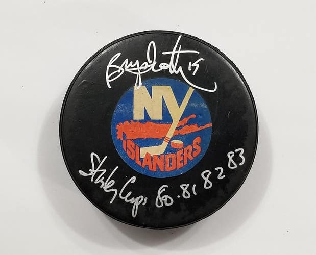 BRYAN TROTTIER Autographed NY Islanders Vintage 1982'83 Viceroy Rubber Game Puck