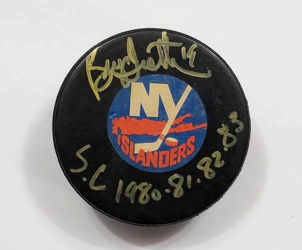 BRYAN TROTTIER Signed NY Islanders Vintage 1982'83 Viceroy Rubber Game Puck