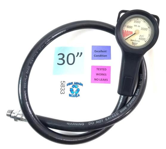 Suunto SM-26 2" 4000 PSI Compact Mini SPG Submersible Pressure Gauge Scuba Dive