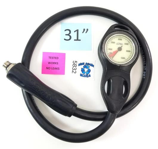 Uwatec / ScubaPro Pressure Gauge U-Line SPG 6000 PSI Scuba Dive Console #5832