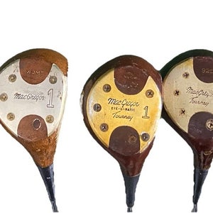 MacGregor Tourney Persimmon Lot Of Five Drivers RH Steel Shafts Great Condition