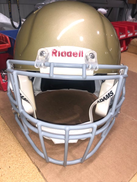 USED RIDDELL ADULT SPEED FOOTBALL HELMET - LARGE - VEGAS GOLD