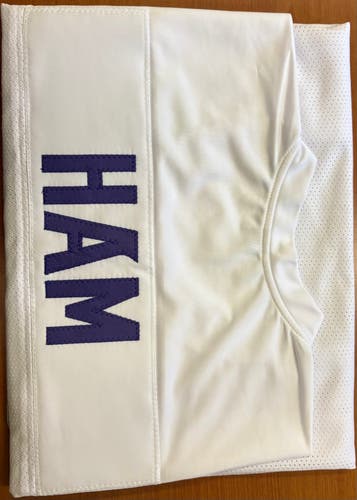 CJ Ham Signed Vintage White-Out Game Player Jersey