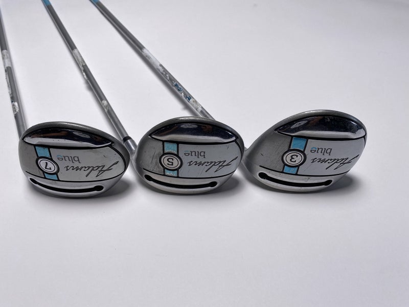 Adams Blue Wood Set 3 5 7 | 15* 18* 21* Aldila SlimTech 45g Ladies RH