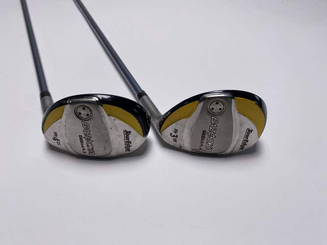 Tour Edge Bazooka Geomax 3 & 4 Hybrid Set 19* 22* Bazooka GeoMax 70g Mens RH