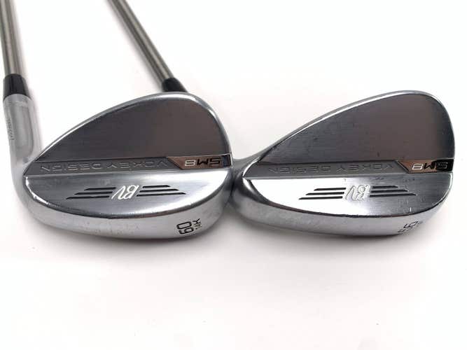 Titleist Vokey SM8 Tour Chrome Wedge Set 56* 14 | 60* 14 SteelFiber Stiff RH