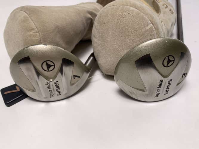 TaylorMade Burner 1998 3 & 7 Fairway Wood Set 15* 21* Bubble 2 L-60 Ladies LH HC
