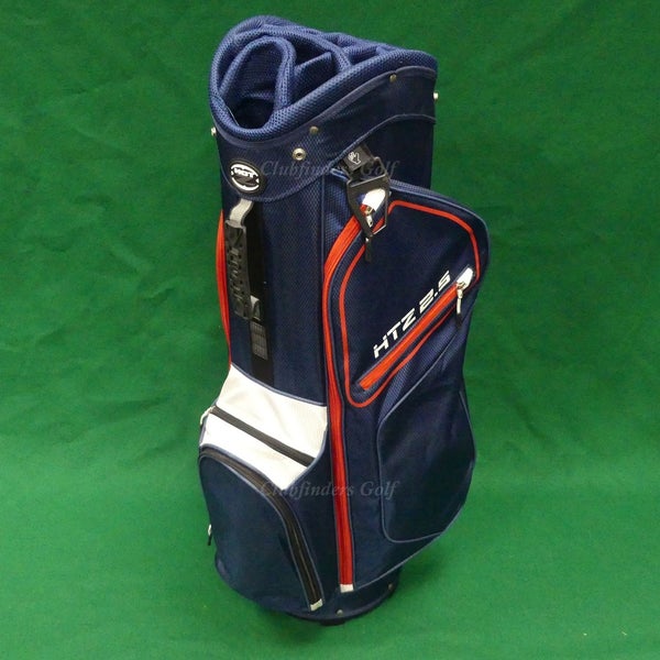 Ask Echo T-Lock 2.0 Navy/Red/White 14-Way Golf Cart Bag w/ Raincover
