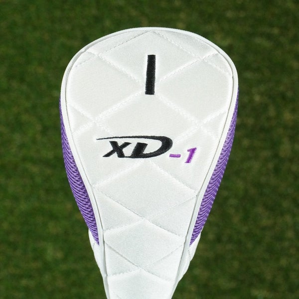 ASPIRE XD-1 DRIVER HEADCOVER ZIPPER WHITE / PURPLE ~ LOOK!!