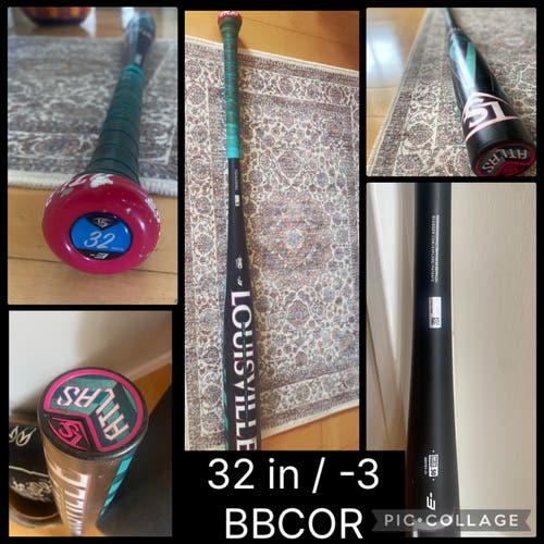 2025 Louisville Slugger Atlas Alloy BBCOR Certified Bat (-3) 29 oz 32" (Used)