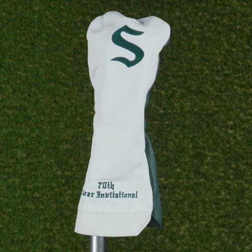 WINSTON COLLECTION 70TH SILVER INVITATIONAL DRIVER HEADCOVER WHITE LEATHER