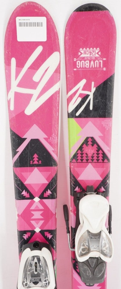 K2 Luv Bug Kids Skis with Bindings - 124 cm Used | SidelineSwap