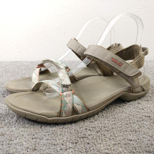 Teva Verra Womens Size 8 Sandals Strappy Hiking Shoes Tan Slingback Outdoor