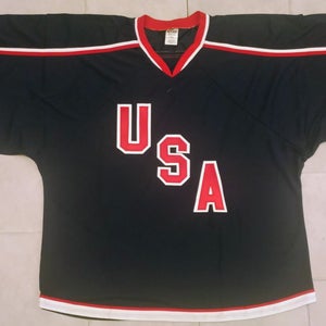Athletic Knit H550 Team USA Hockey Jersey Goalie- Navy-4XL-NEW