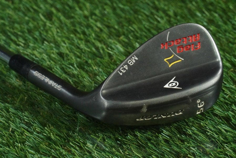 DUNLOP FLAG ATTACK 56 WEDGE SAND MB 431 STAINLESS TRUE TEMPER STEEL MID FIRM RH