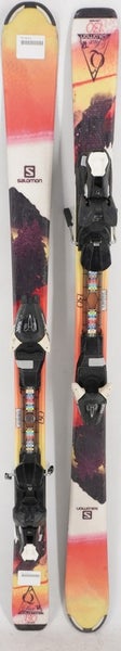 Salomon Q Lux Junior Skis with Bindings - 130 cm Used