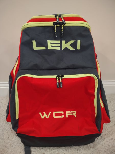 LEKI SKI BOOT BAG WCR 85 L RED/YELLOW (USED 1 TIME)