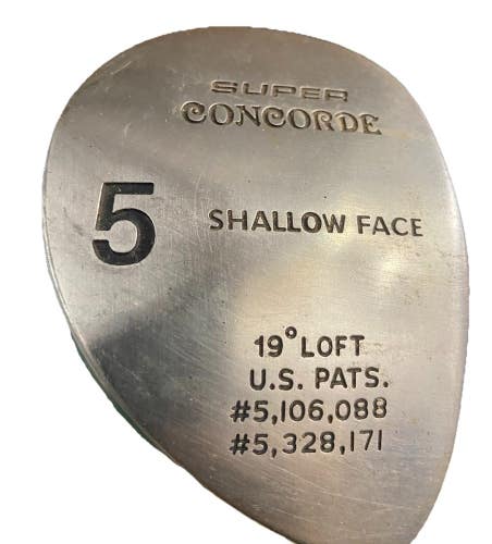 Nickent Super Concorde Shallow Face 5 Wood 19* Stiff Graphite 42" RH Good Grip