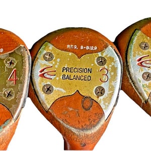 Arnold Palmer Precision Balanced 8-8129 Persimmon Wood Set Driver,3w,4w RH Steel