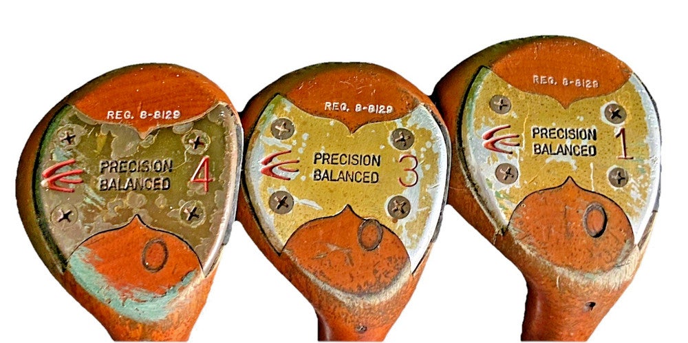 Arnold Palmer Precision Balanced 8-8129 Persimmon Wood Set Driver,3w,4w RH Steel