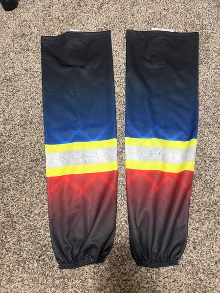 Black USHL Lincoln Stars Junior A Senior Large SP EDGE STYLE Socks Pro Stock (Used)