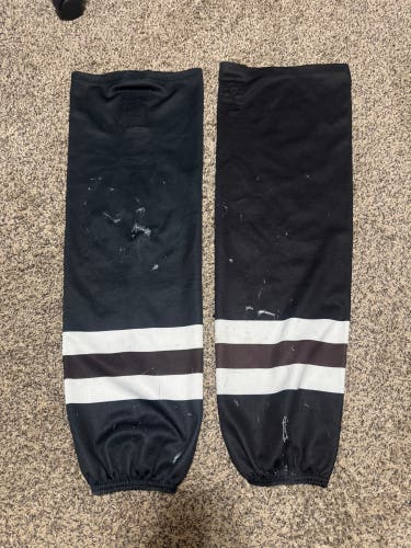 Black NAHL Junior A Senior Large SP EDGE STYLE Socks Pro Stock (Used)