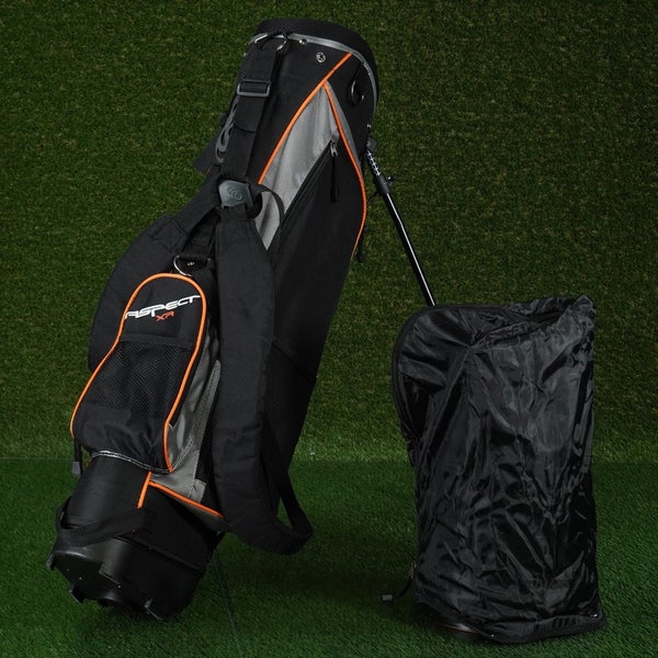 INTECH ASPECT XR STAND BAG 7-WAY GOLF BAG, BLACK / ORANGE / GRAY